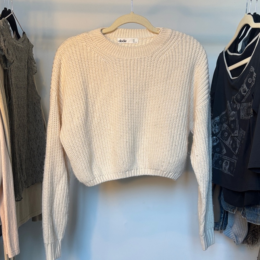 Elodie Women's Cream Knit Sweater